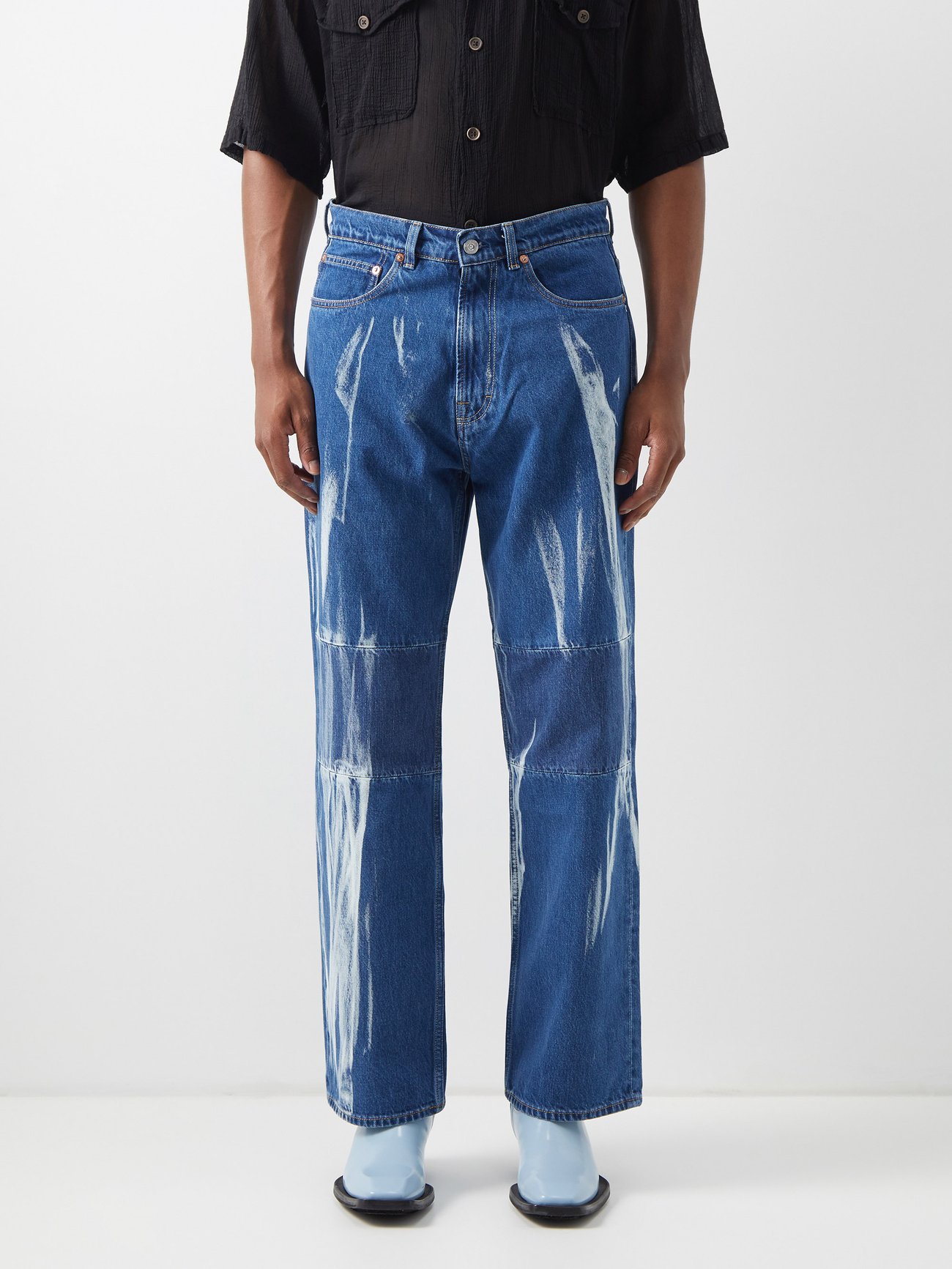 Extended Third Cut bleached panelled jeans Blue Our Legacy ...