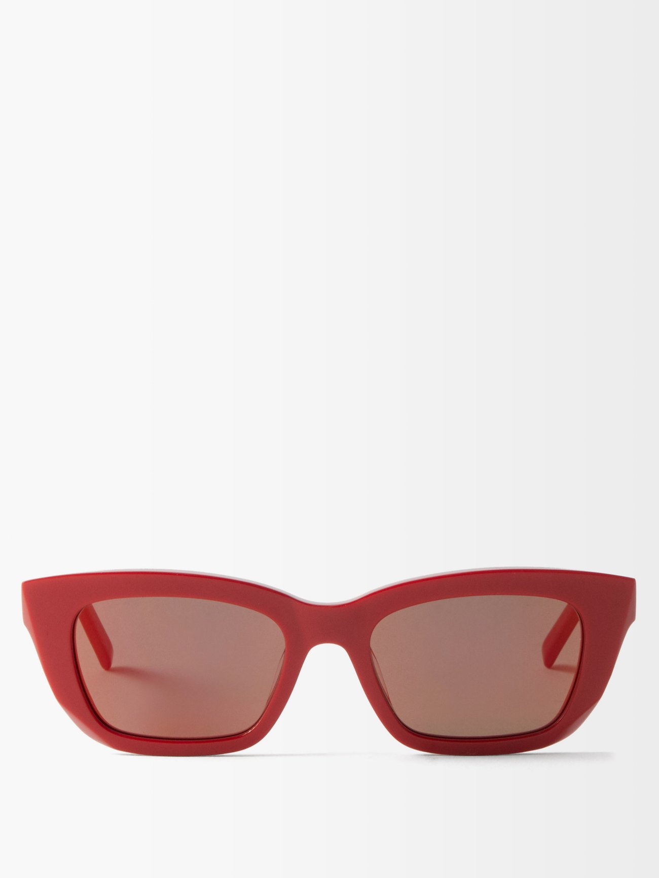 MATCHESFASHION Men Accessories Sunglasses Square Sunglasses Red Mens Square-framed Acetate Sunglasses 