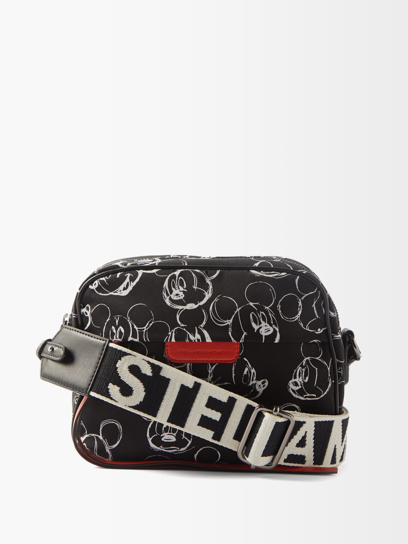 Black X Disney Mickey Mouse-print nylon cross-body bag | Stella 