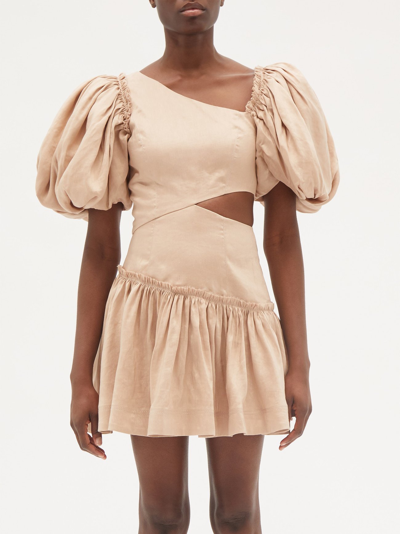 matchesfashion.com | Chateau cutout linen-blend mini dress