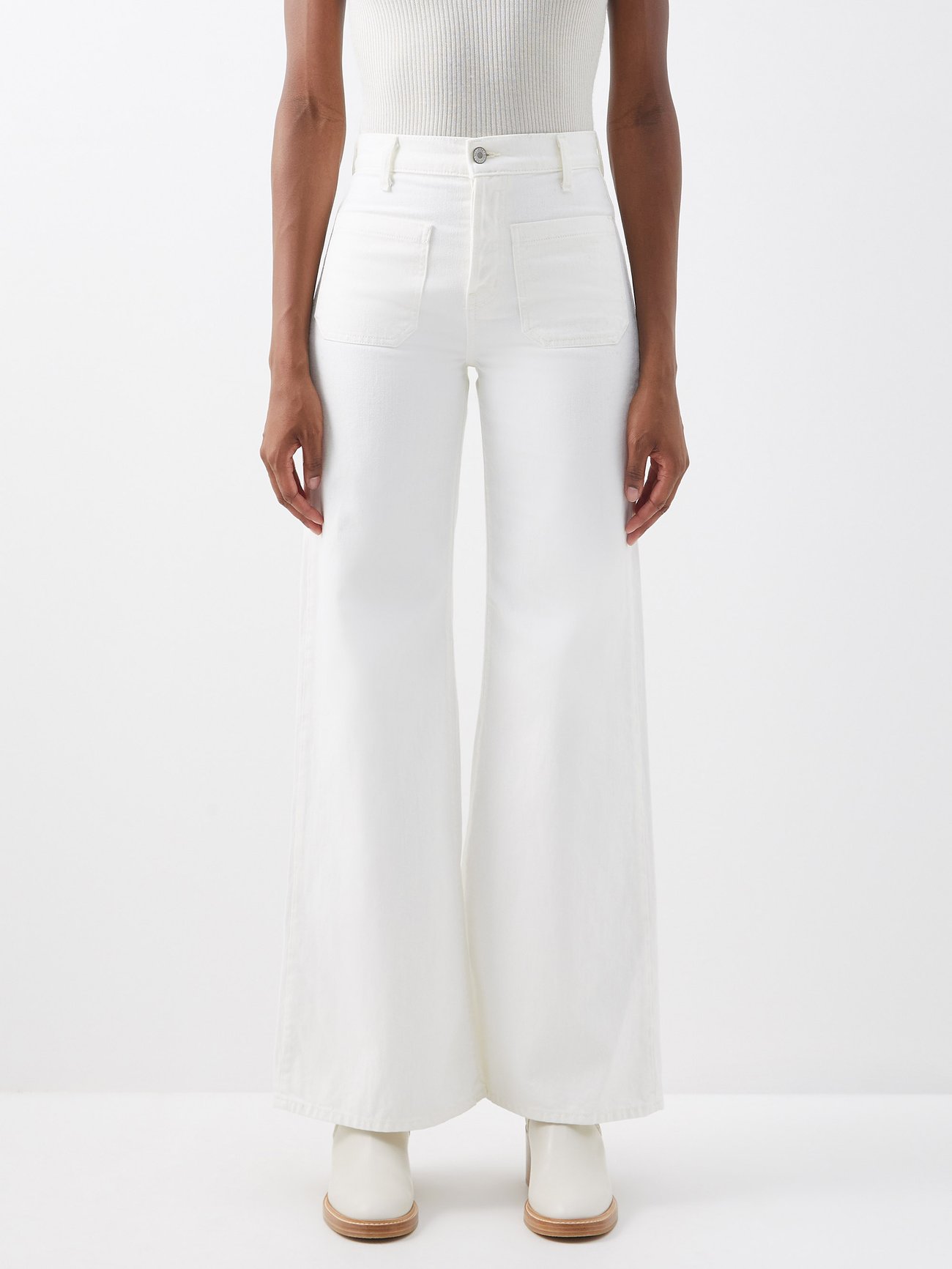 White Florence flared jeans | Nili Lotan | MATCHESFASHION US