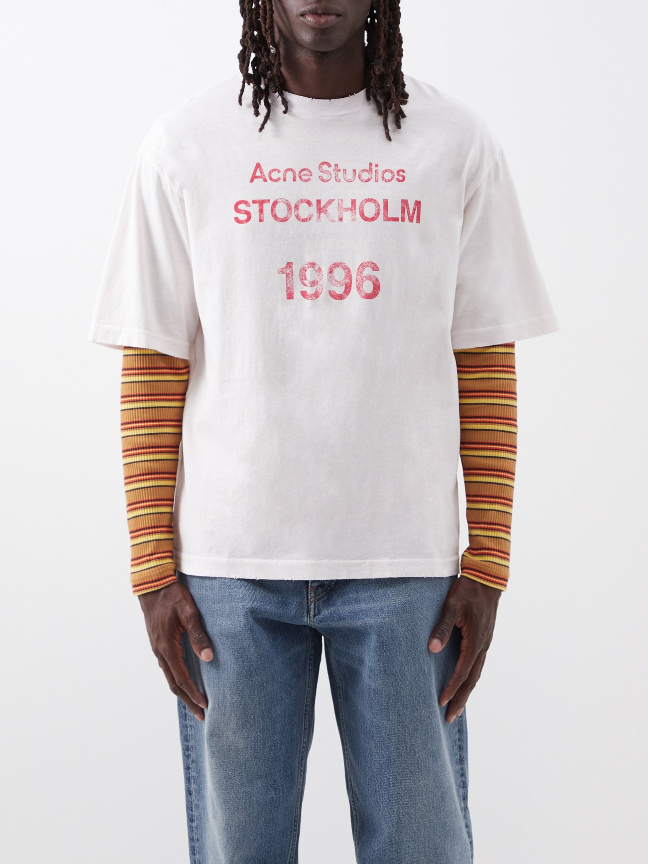 アクネ ストゥディオズ （ACNE STUDIOS） ロゴスタンプ Tシャツ ペール