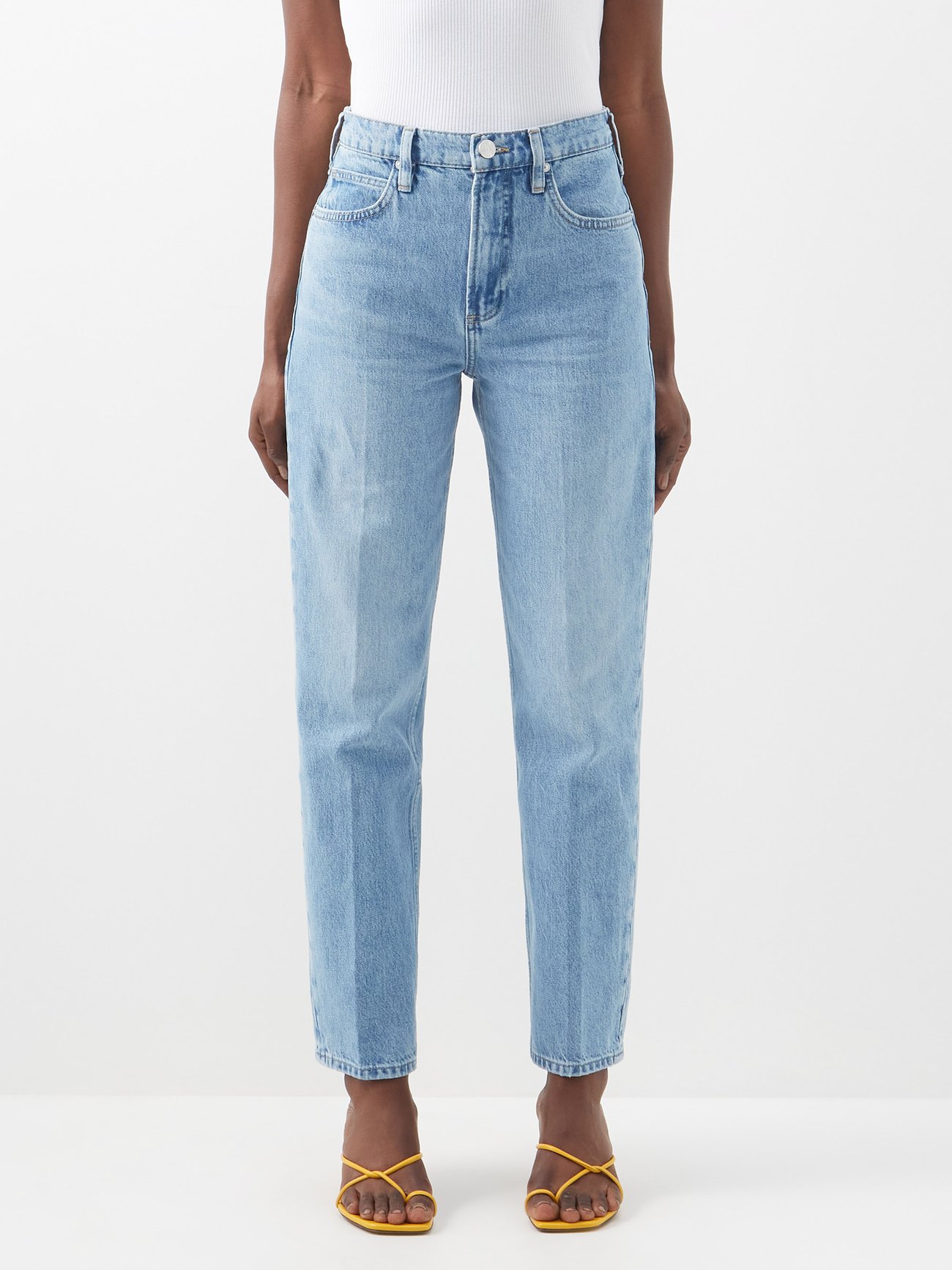 High 'n' Tight high-rise straight-leg jeans Frame