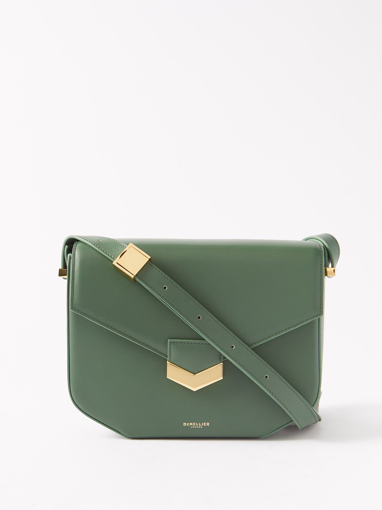 Demellier Demellier The London leather cross-body bag Green ...