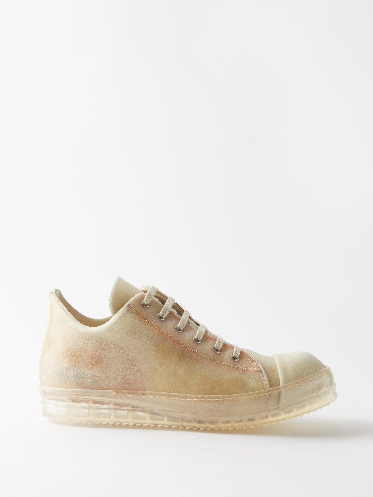 White Ramones Scarpe leather high-top trainers | Rick Owens ...