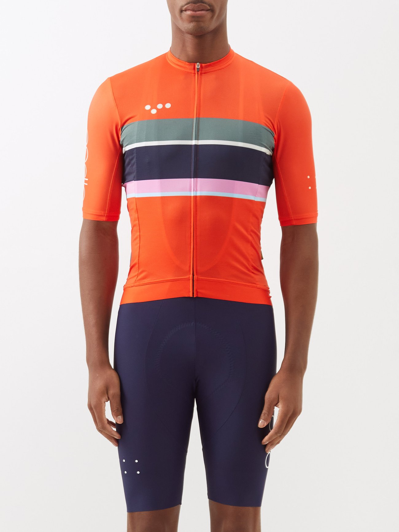 Zipped LunaLUXE cycling top Orange Pedla | MATCHESFASHION FR