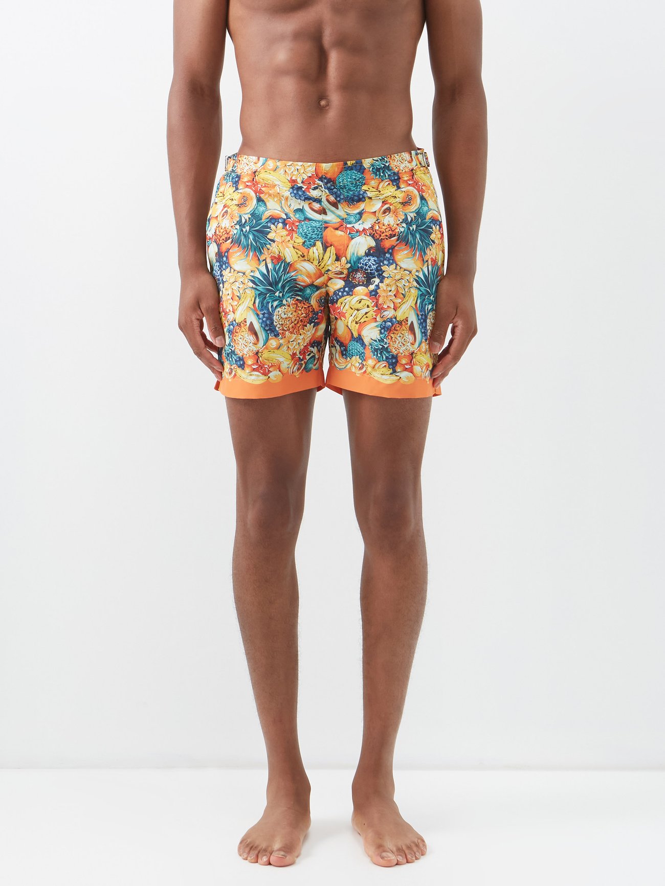 Orlebar Brown Orange Bulldog Club Tropicana-print swim shorts | 매치스패션 ...