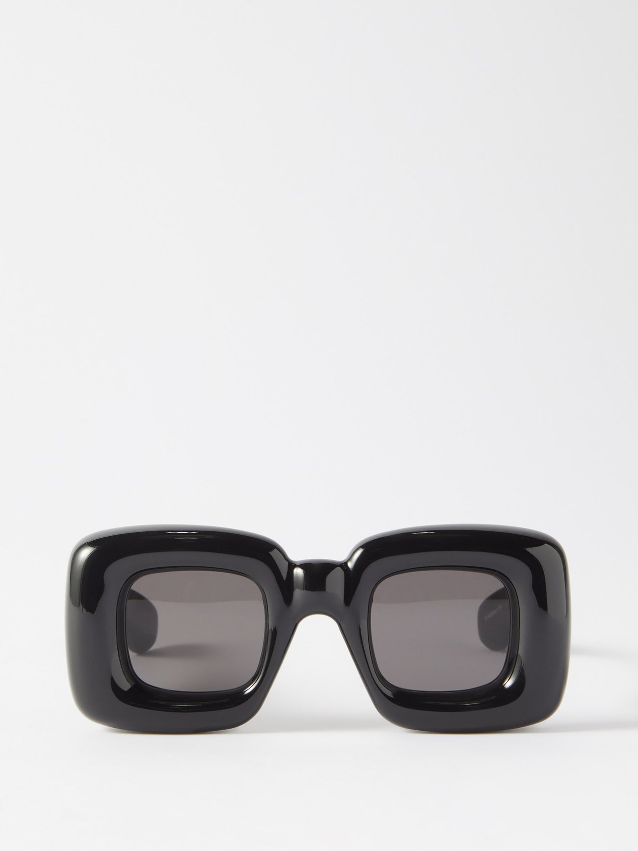 LOEWE Black Inflated square acetate sunglasses | 매치스패션, 모던 럭셔리 온라인 쇼핑