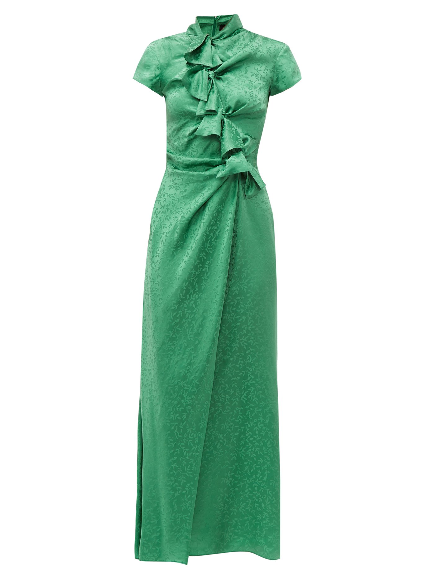 saloni emerald kelly dress