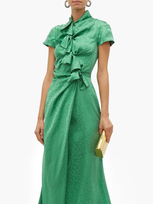 saloni emerald kelly dress