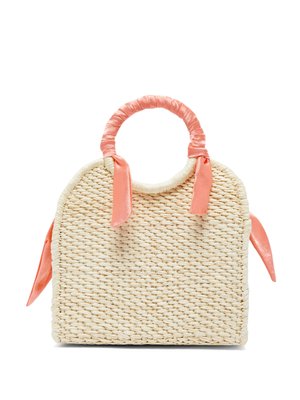 Mini silk-trimmed straw basket bag | Sensi Studio | MATCHESFASHION US