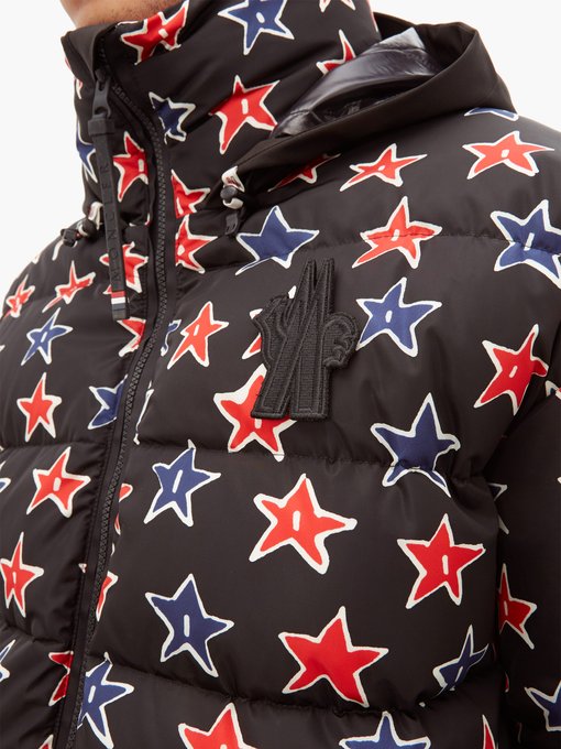Star-print quilted down technical ski 