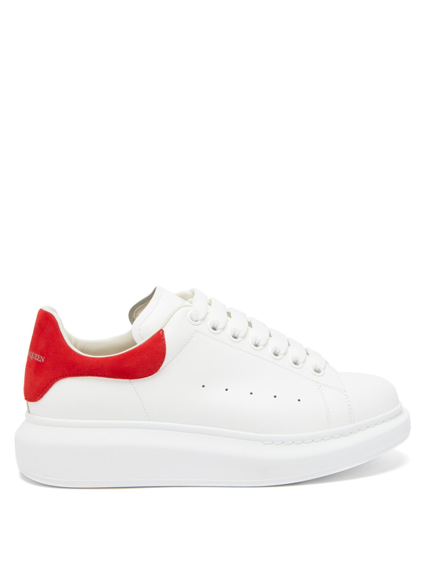 raised-sole low-top leather trainers 