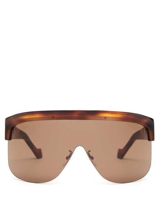 Show D-frame acetate visor sunglasses 
