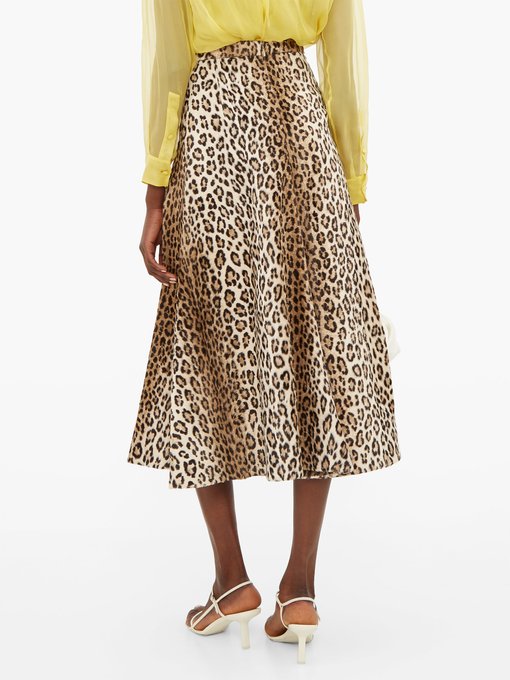Ioni leopard-print faux-fur midi skirt | Emilia Wickstead ...