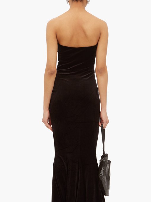 norma kamali strapless dress