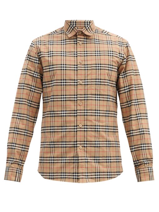 Small Scale-check cotton-blend shirt 