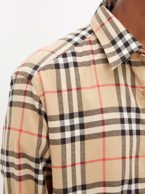 vintage check cotton flannel shirt