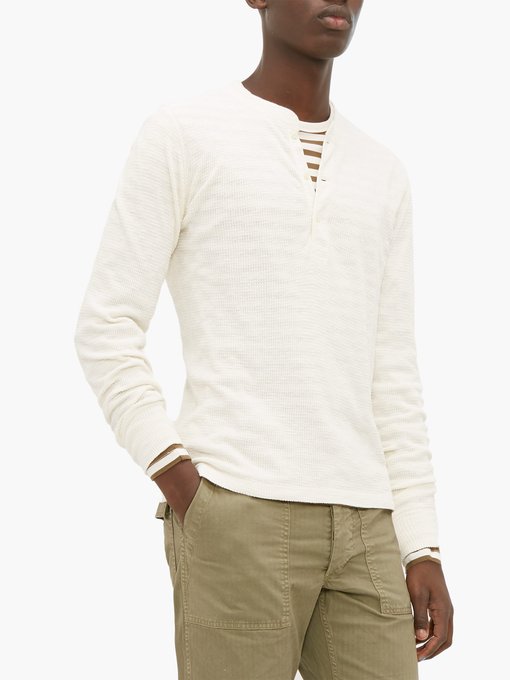 rrl waffle henley