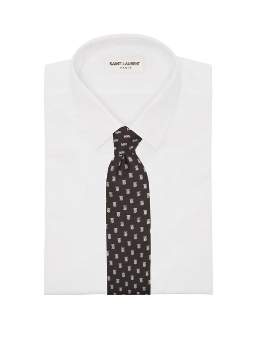 burberry tie white