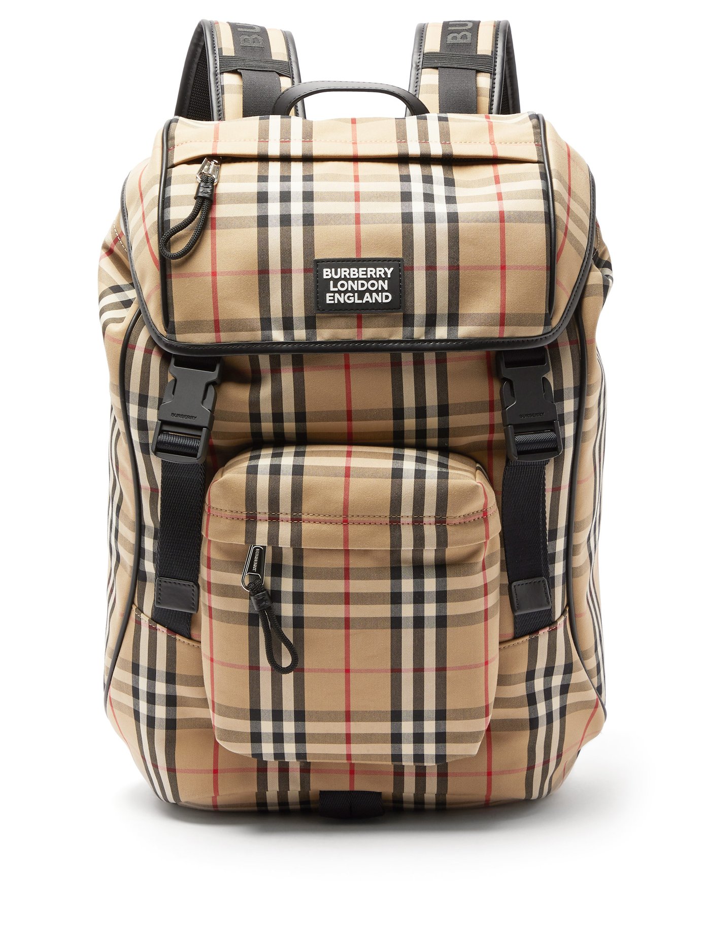 Rocky Vintage-check canvas backpack 