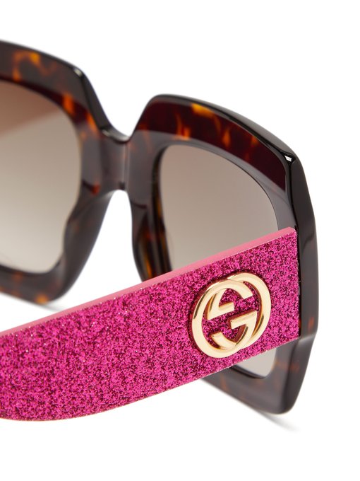 gucci pink glitter eyeglasses