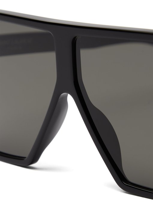 saint laurent black square sunglasses