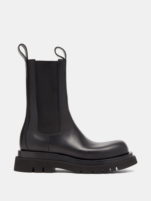 Tread-sole leather boots | Bottega 