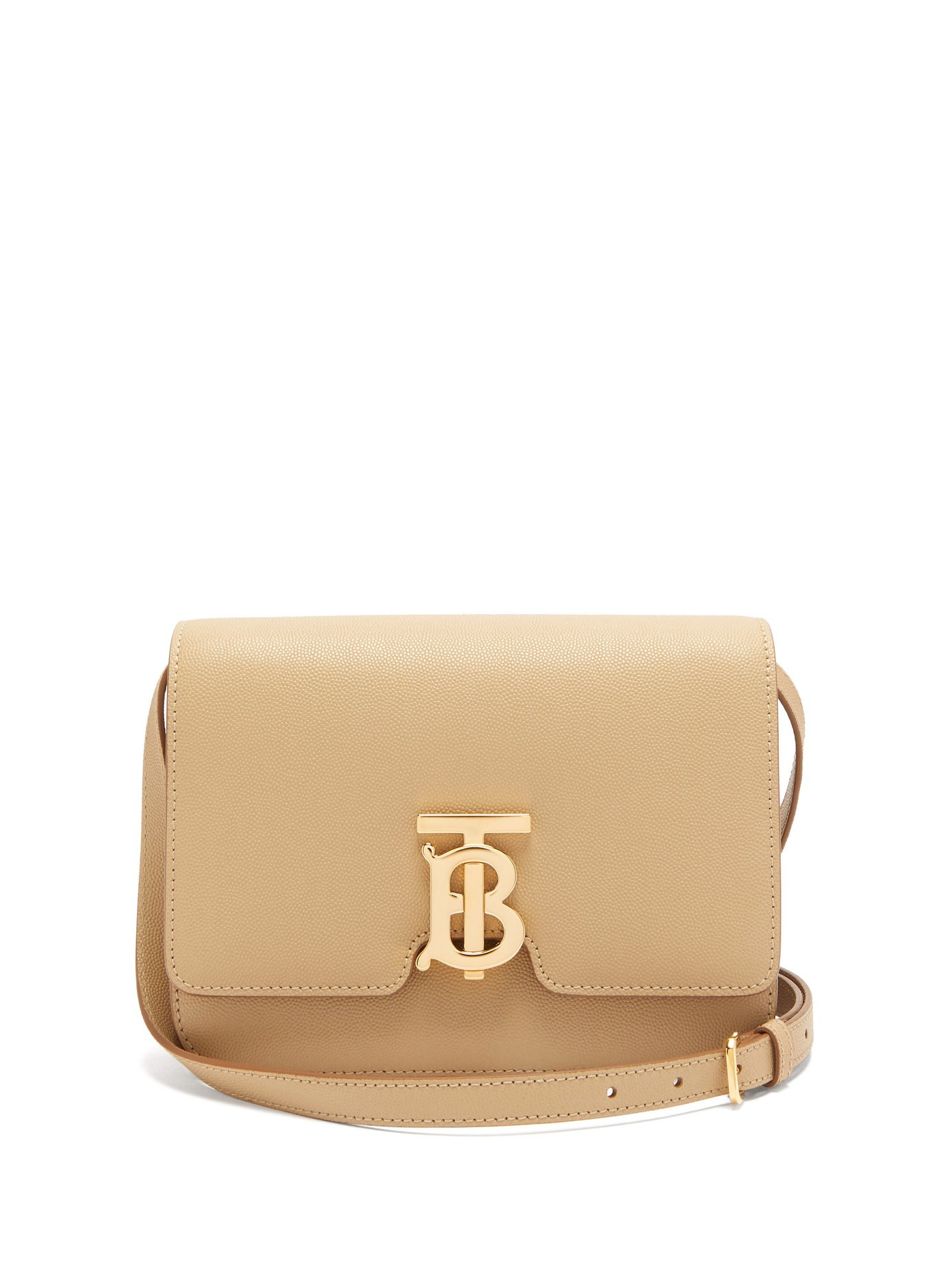 TB monogram small grained-leather cross 