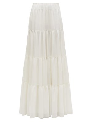 Mariela tiered wool-blend maxi skirt | Gabriela Hearst | MATCHESFASHION US