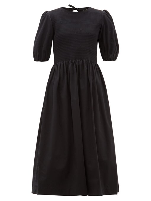 Rory shirred cotton midi dress | Molly Goddard | MATCHESFASHION UK