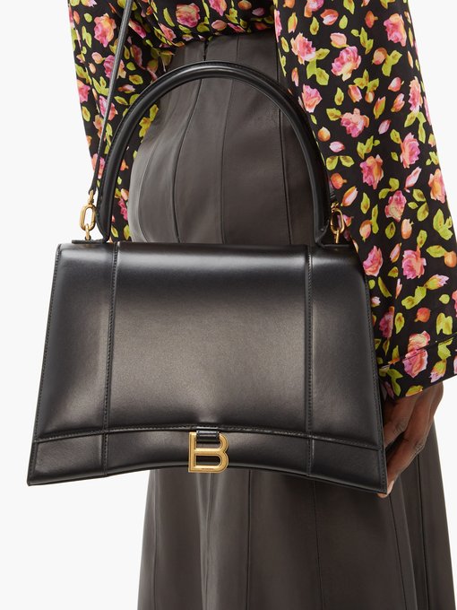 Hourglass medium leather shoulder bag | Balenciaga | MATCHESFASHION UK