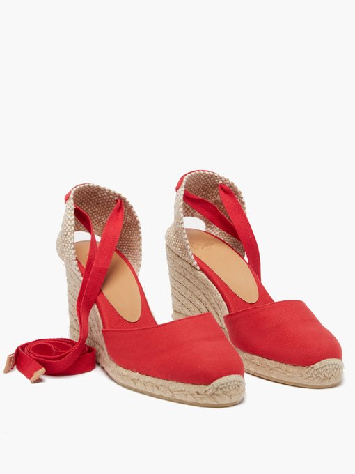 castañer carina 80 canvas wedge espadrilles