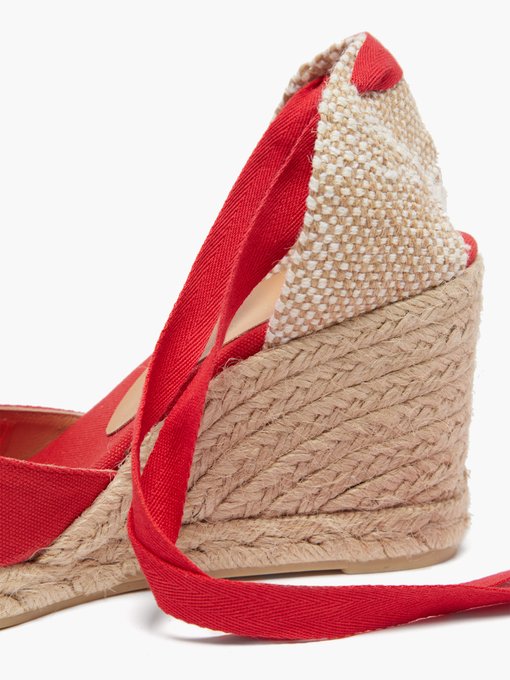 castañer carina 80 canvas wedge espadrilles