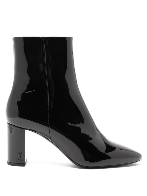 ysl patent leather booties