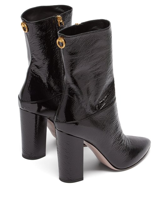 valentino patent leather boots
