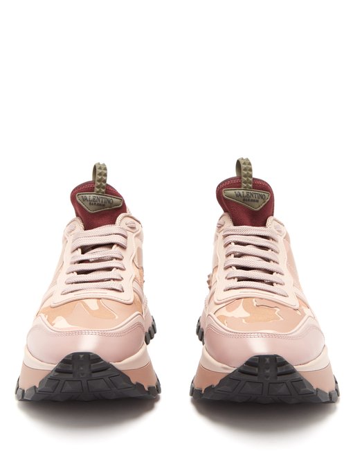 valentino trainers pink camouflage