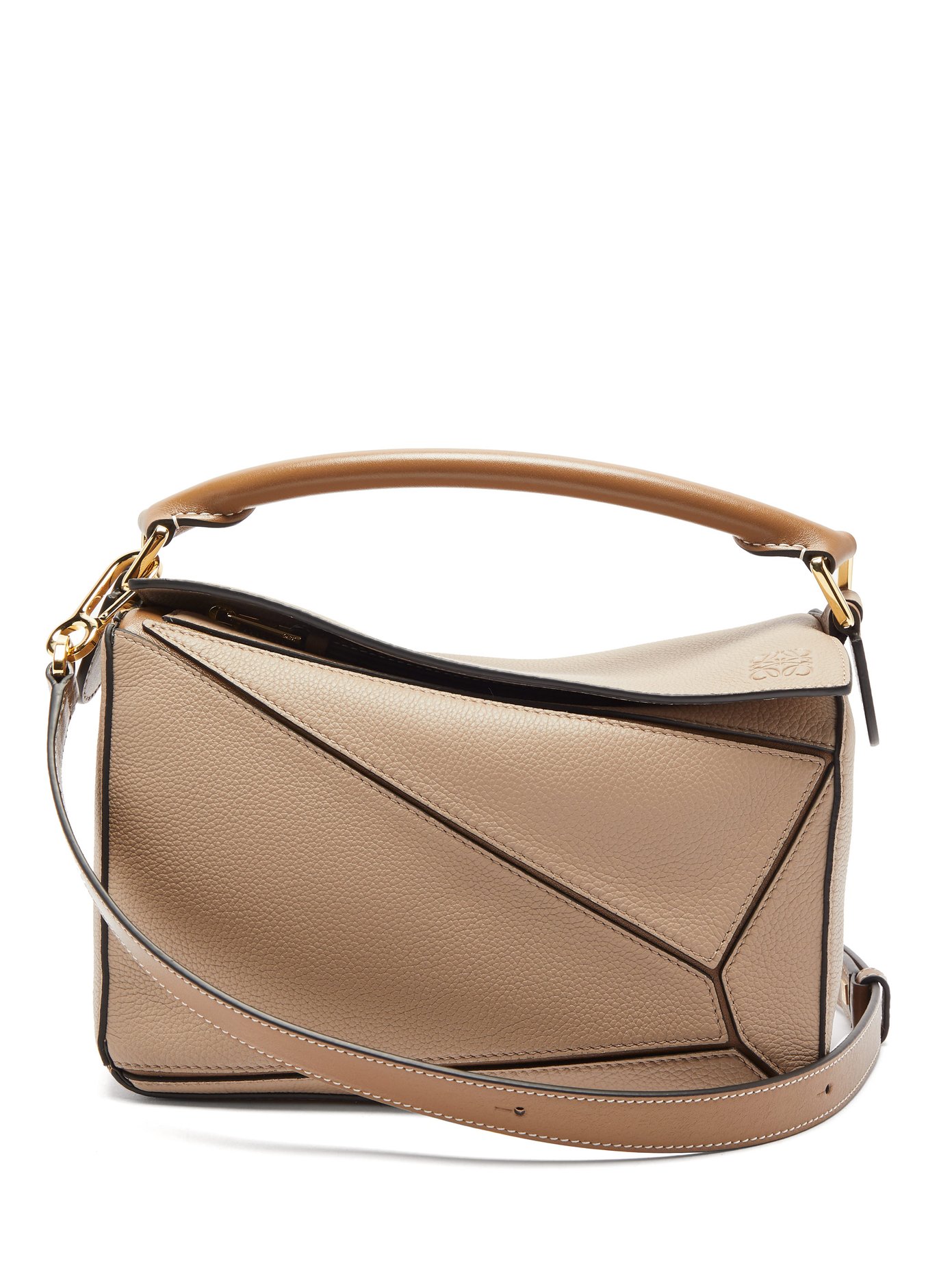 Puzzle grained-leather cross-body bag 