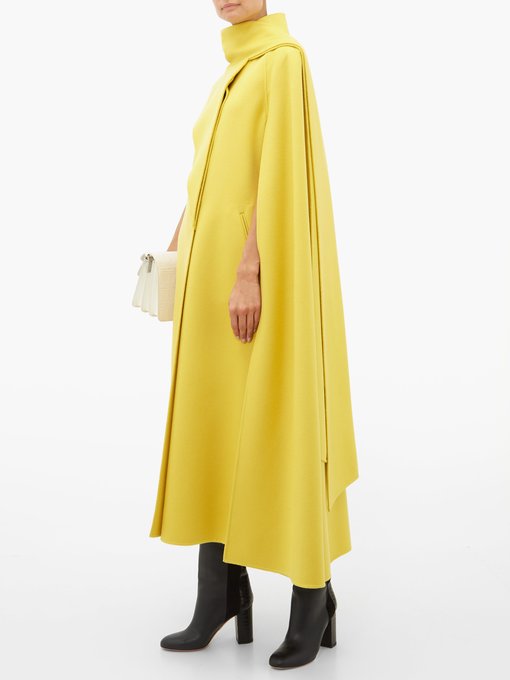 Draped-panel wool-blend cape coat | Valentino | MATCHESFASHION US