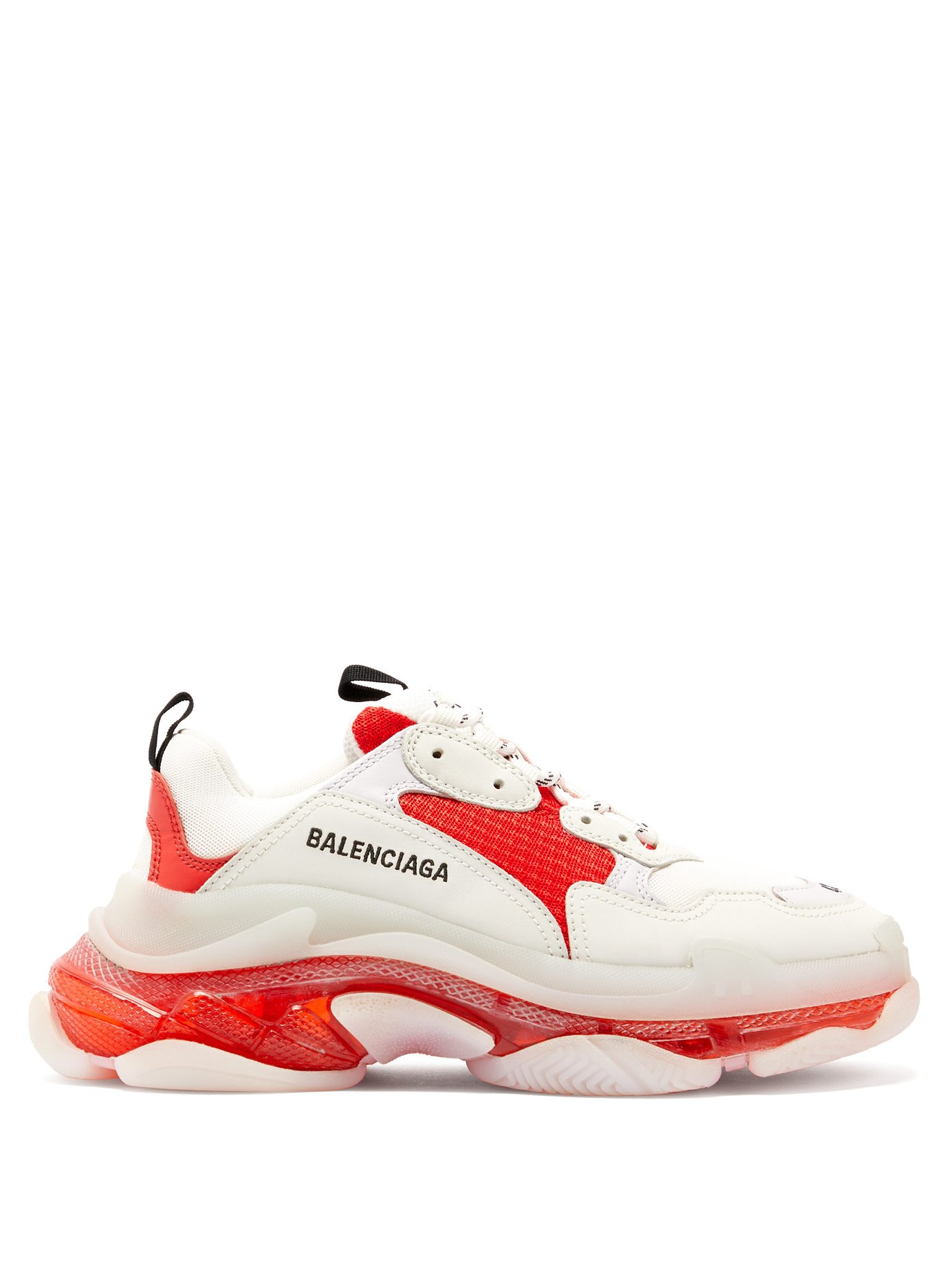 BALENCiAGA Triple S leather and mesh sneakers Pinterest
