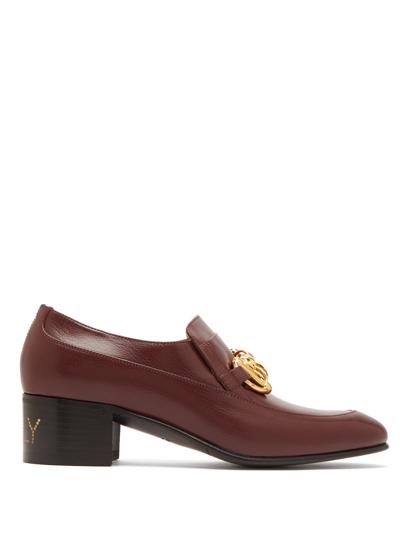 maroon gucci loafers