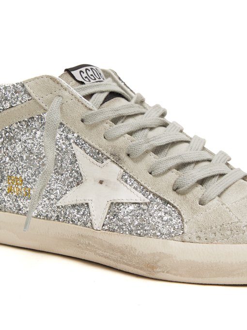 Mid Star glittered leather mid-top 