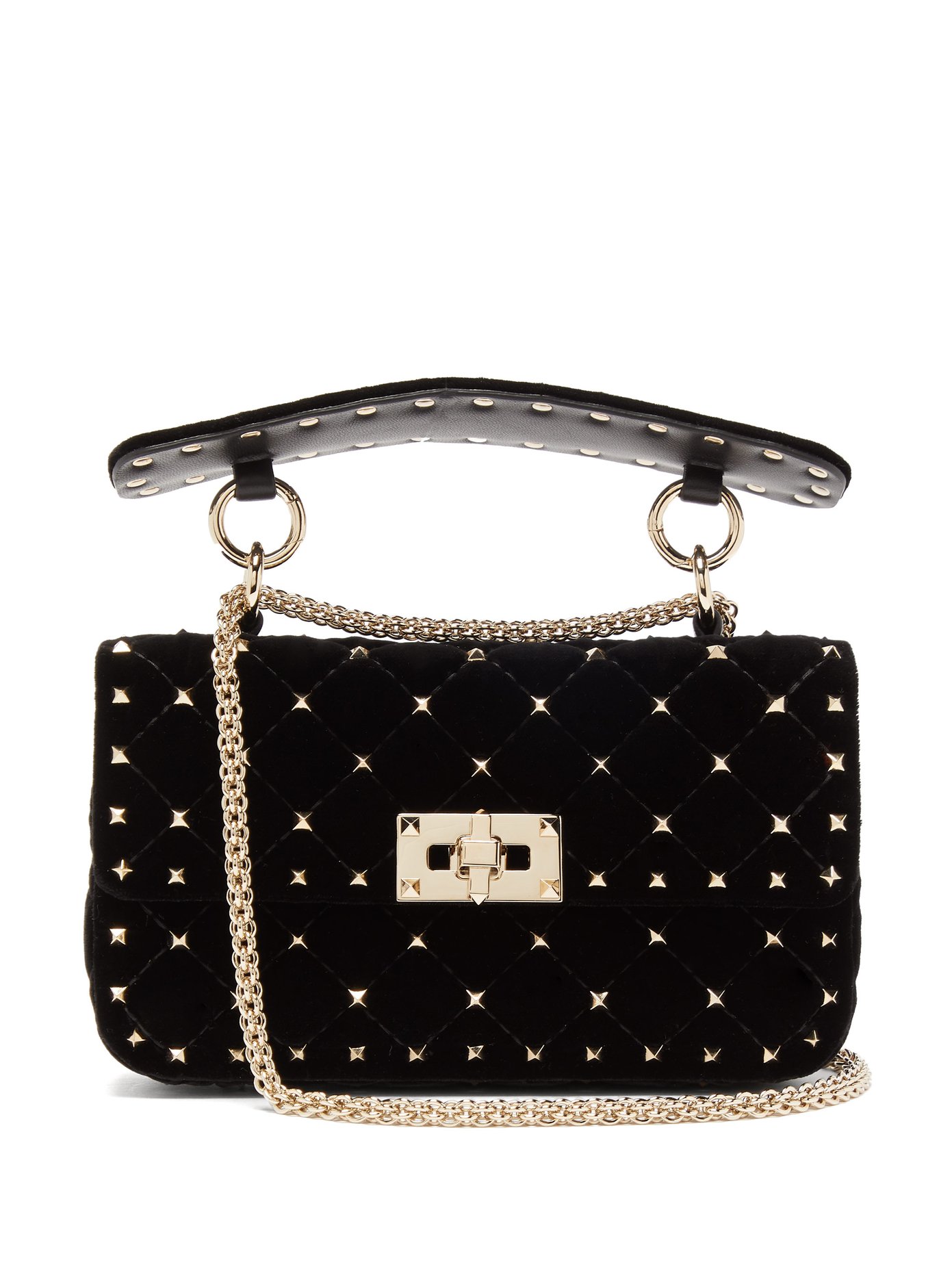 valentino velvet rockstud bag