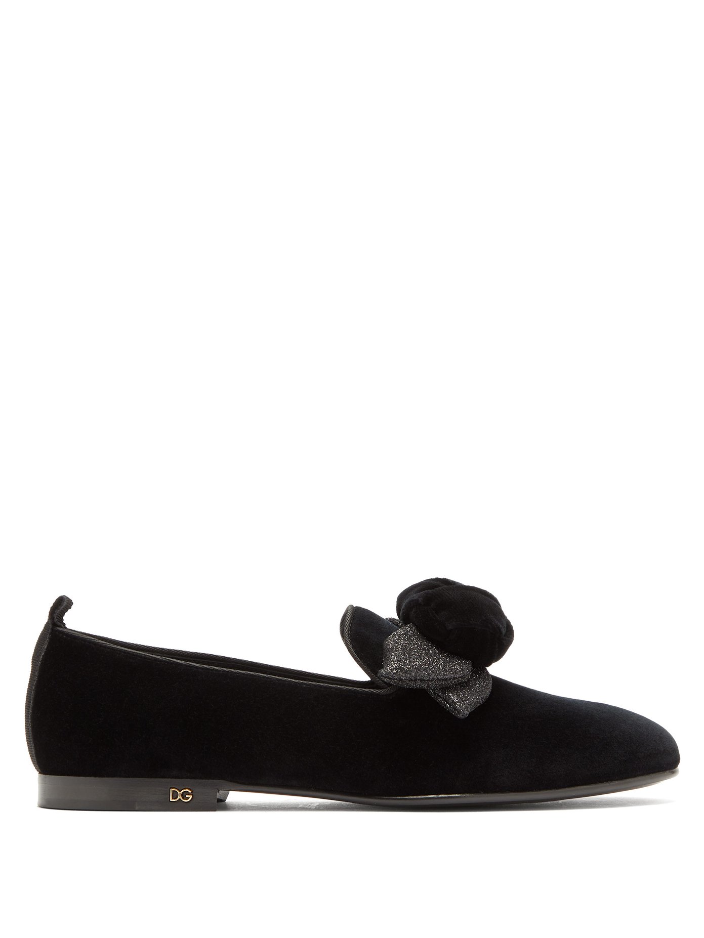 dolce and gabbana velvet loafers