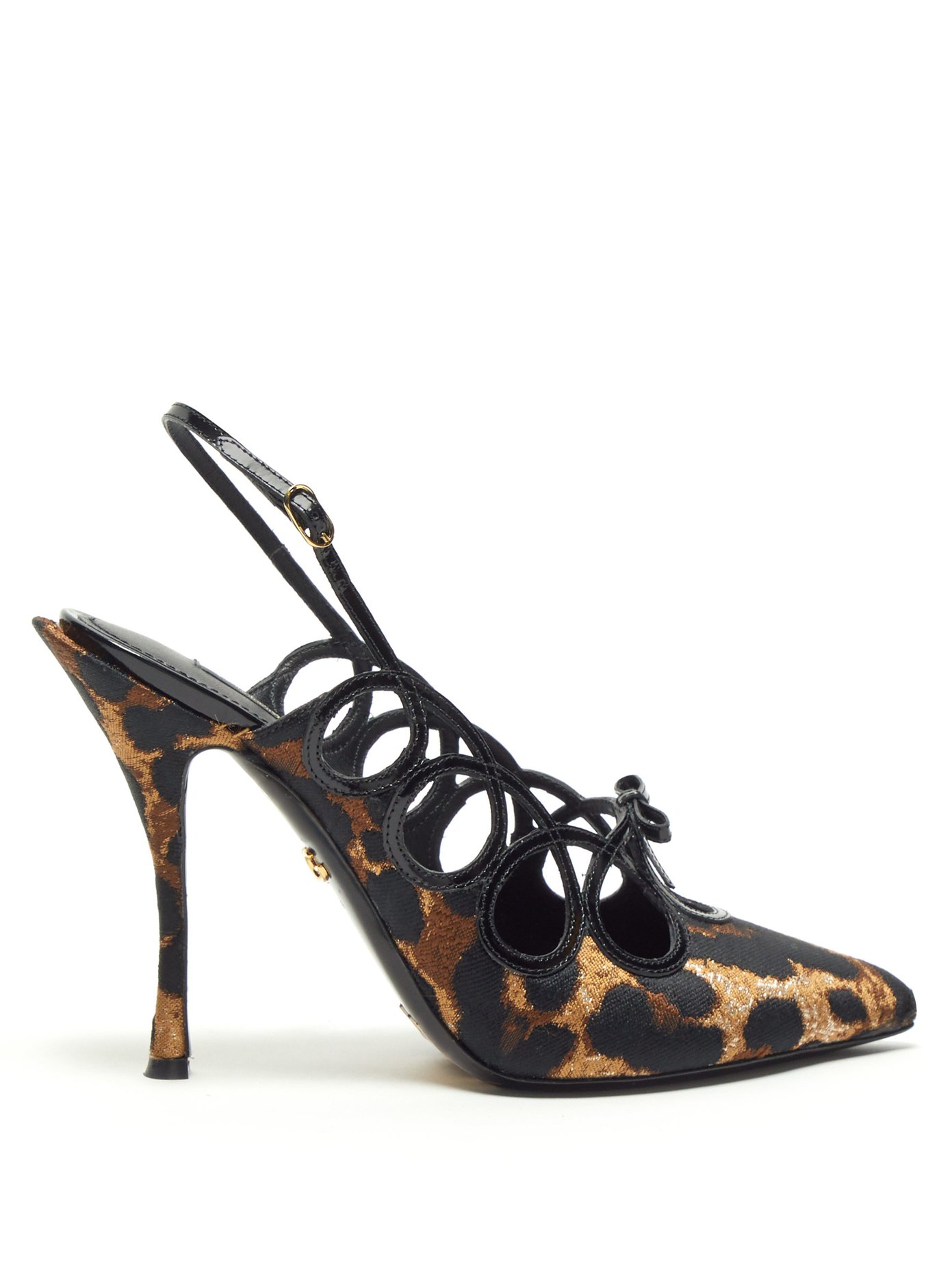 leopard slingback pumps