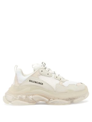 Balenciaga Grey and White Track Sneakers 191342M23700605