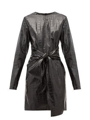 Crocodile-effect faux leather mini dress | MSGM | MATCHESFASHION US