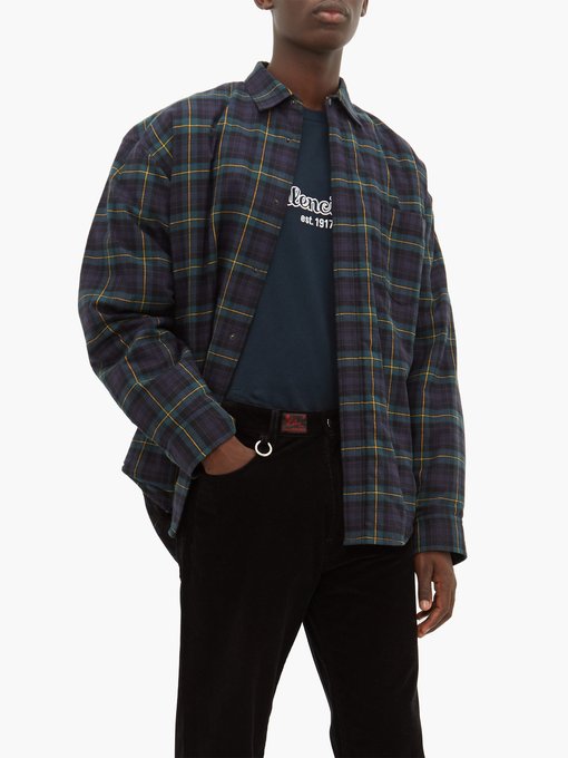 balenciaga padded flannel