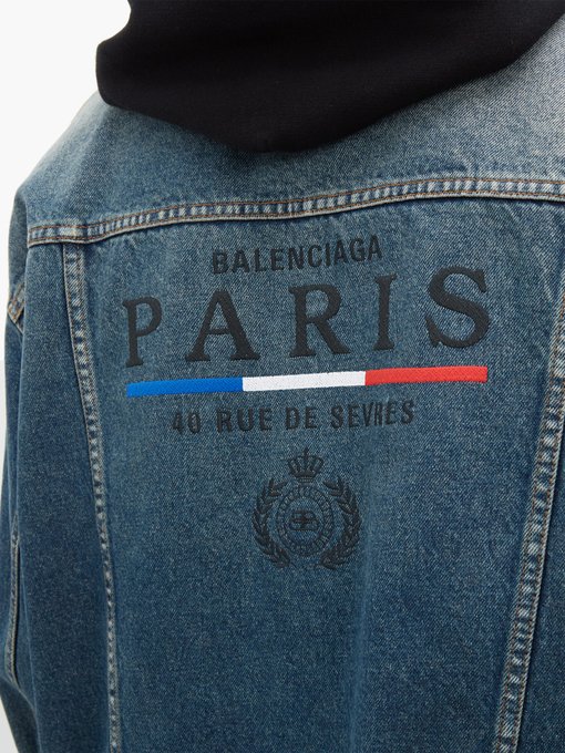 Paris embroidered denim jacket 