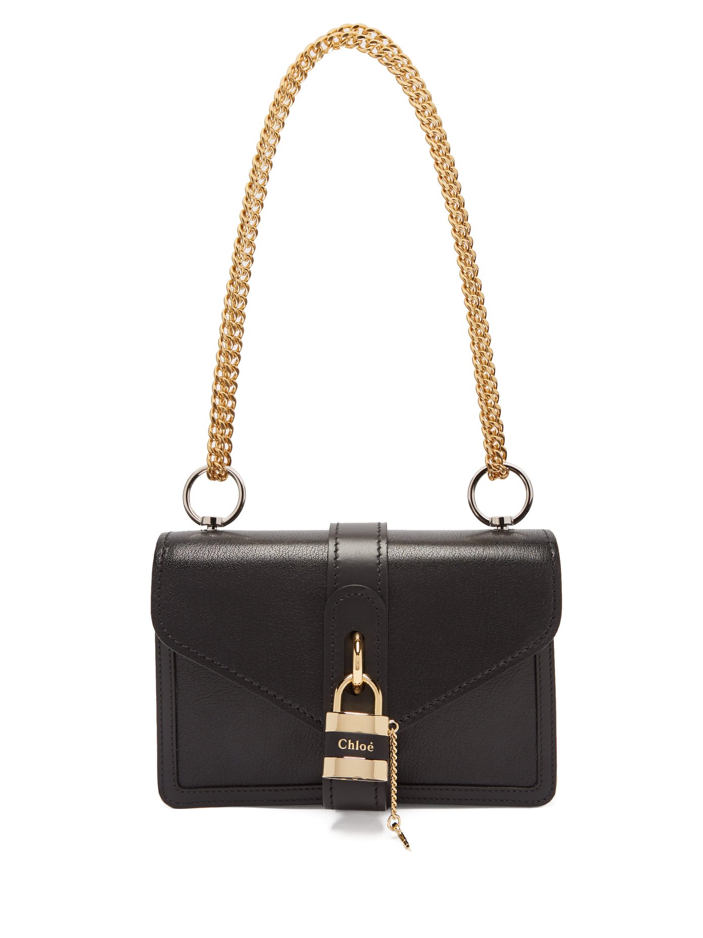 Chloé Aby Chain Leather Shoulder Bag In Black | ModeSens